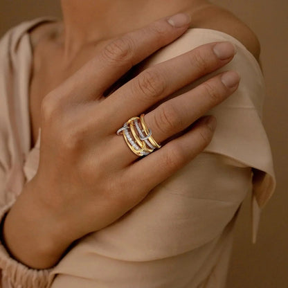 [VA]Vera Stacked Diamond Ring