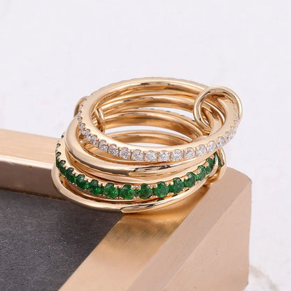 [VA]Imani Stacked Diamond Ring