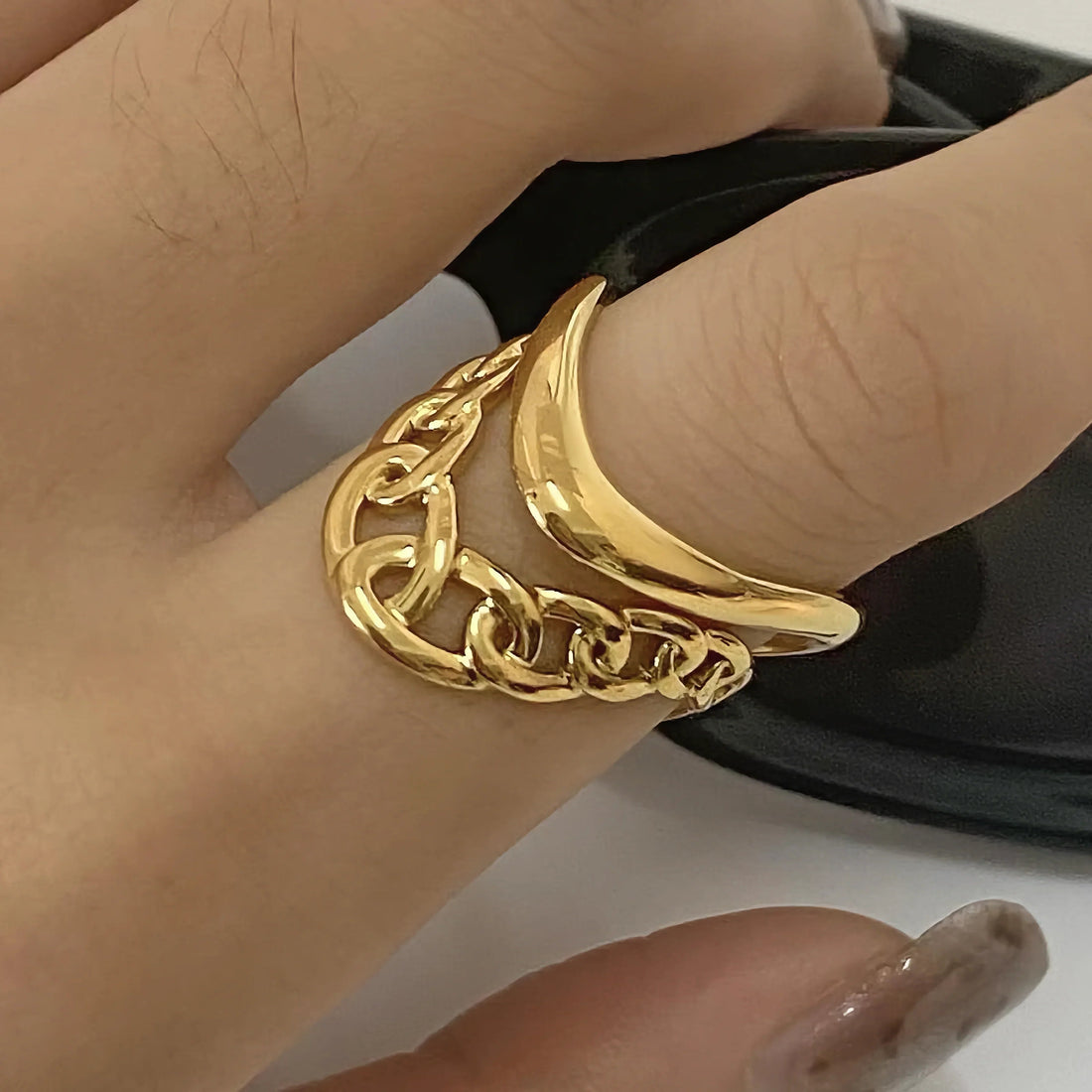 [VA]Paisley Gold Ring mit Bogen