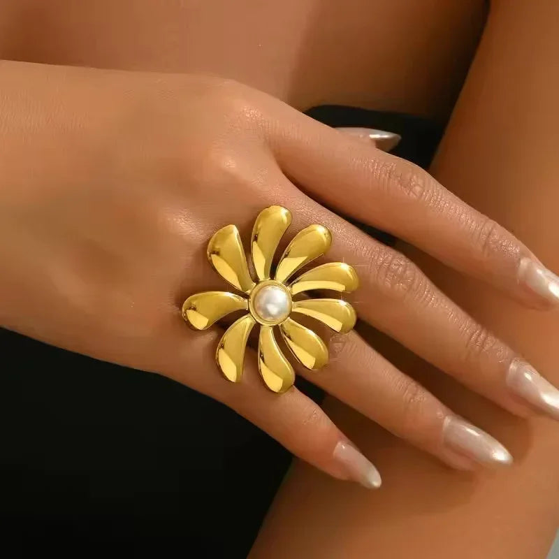 [VA]Bellemare Blumen-Ring in Gold