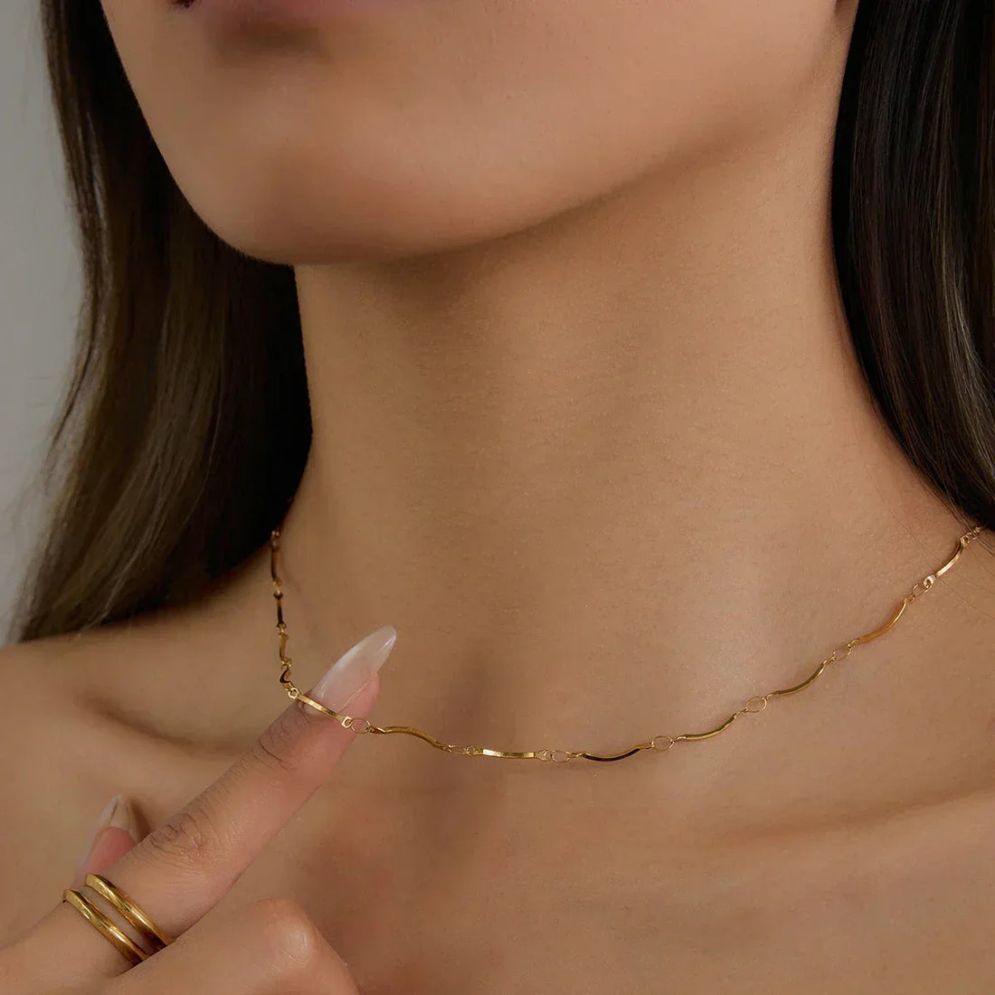 [VA]Amy Linked Chain Gold Necklace
