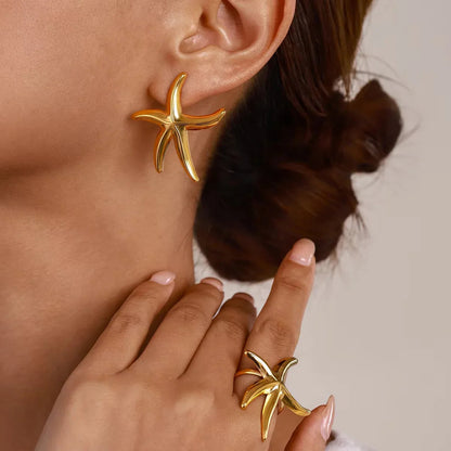 [VA]Oceanic Gold Starfish Ring