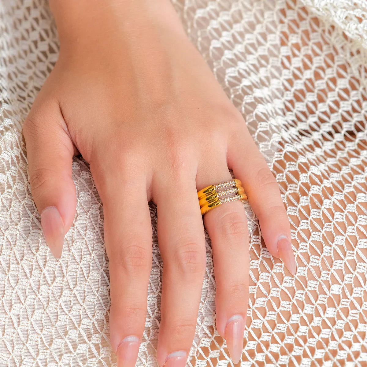 [VA]Serenity Diamond Gold Ring