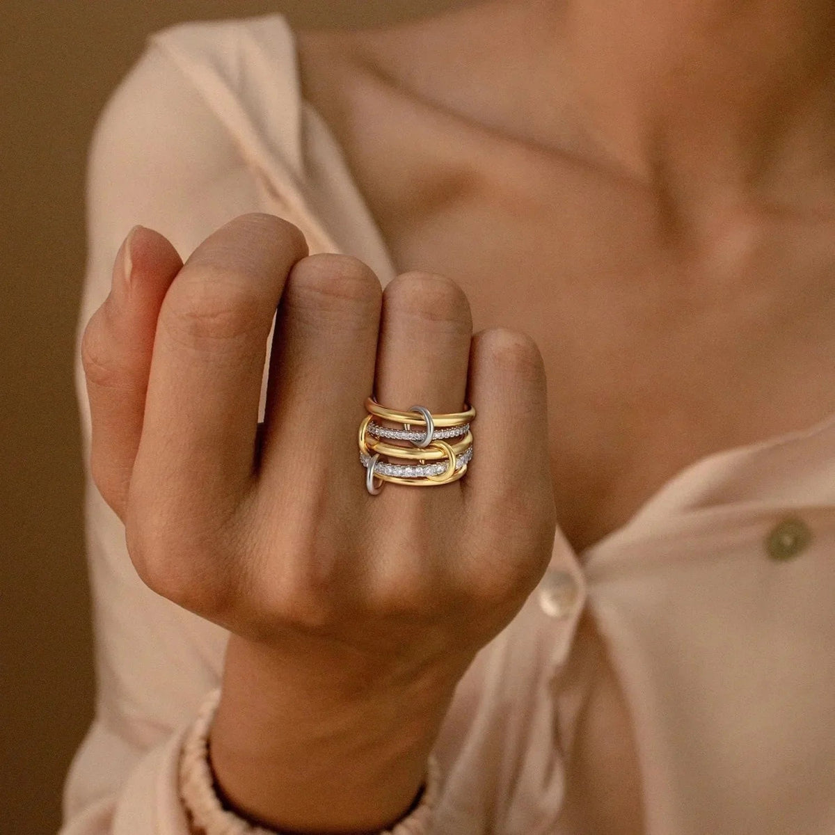 [VA]Vera Stacked Diamond Ring