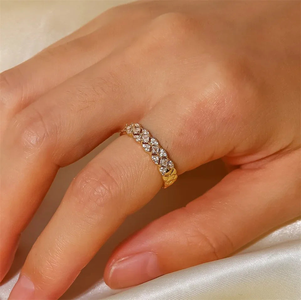 [VA]Camille Gold Patterned Ring