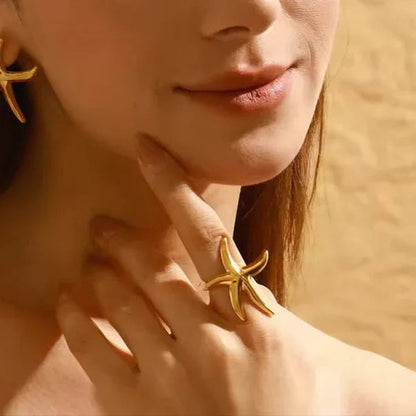 [VA]Oceanic Gold Starfish Ring