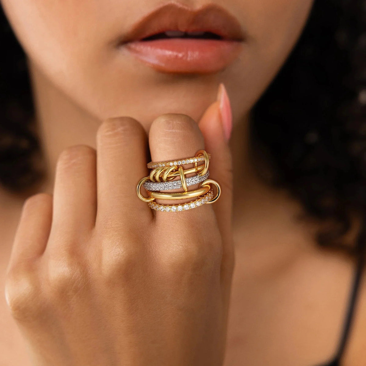 [VA]Blaise Stacked Diamond Ring
