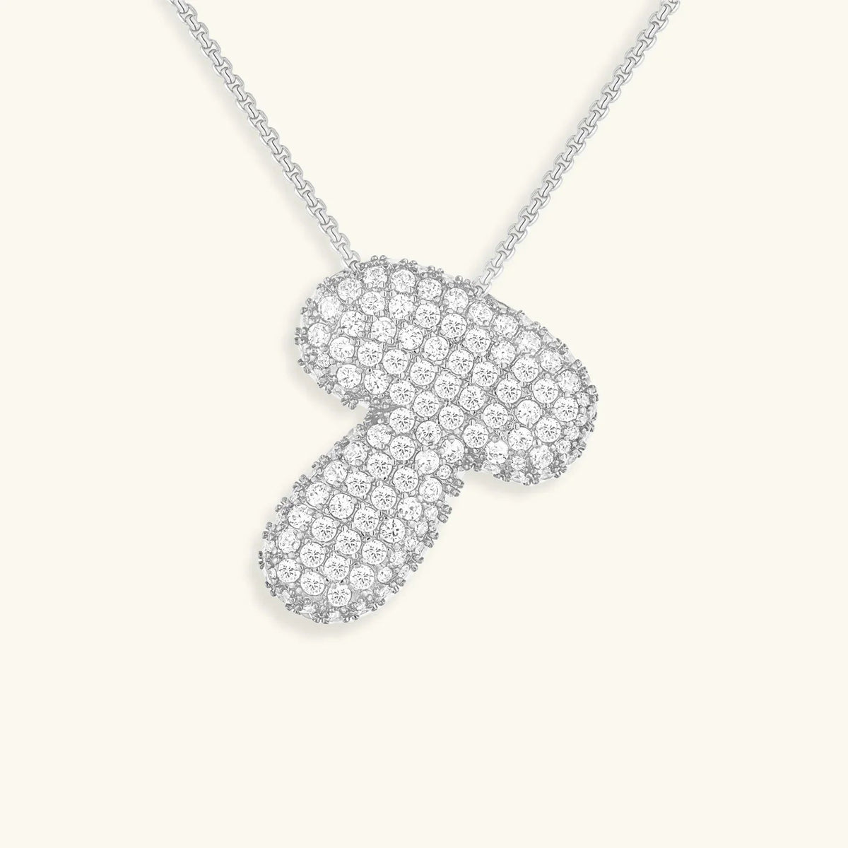 [VA]Bubble Initial Diamond Necklace