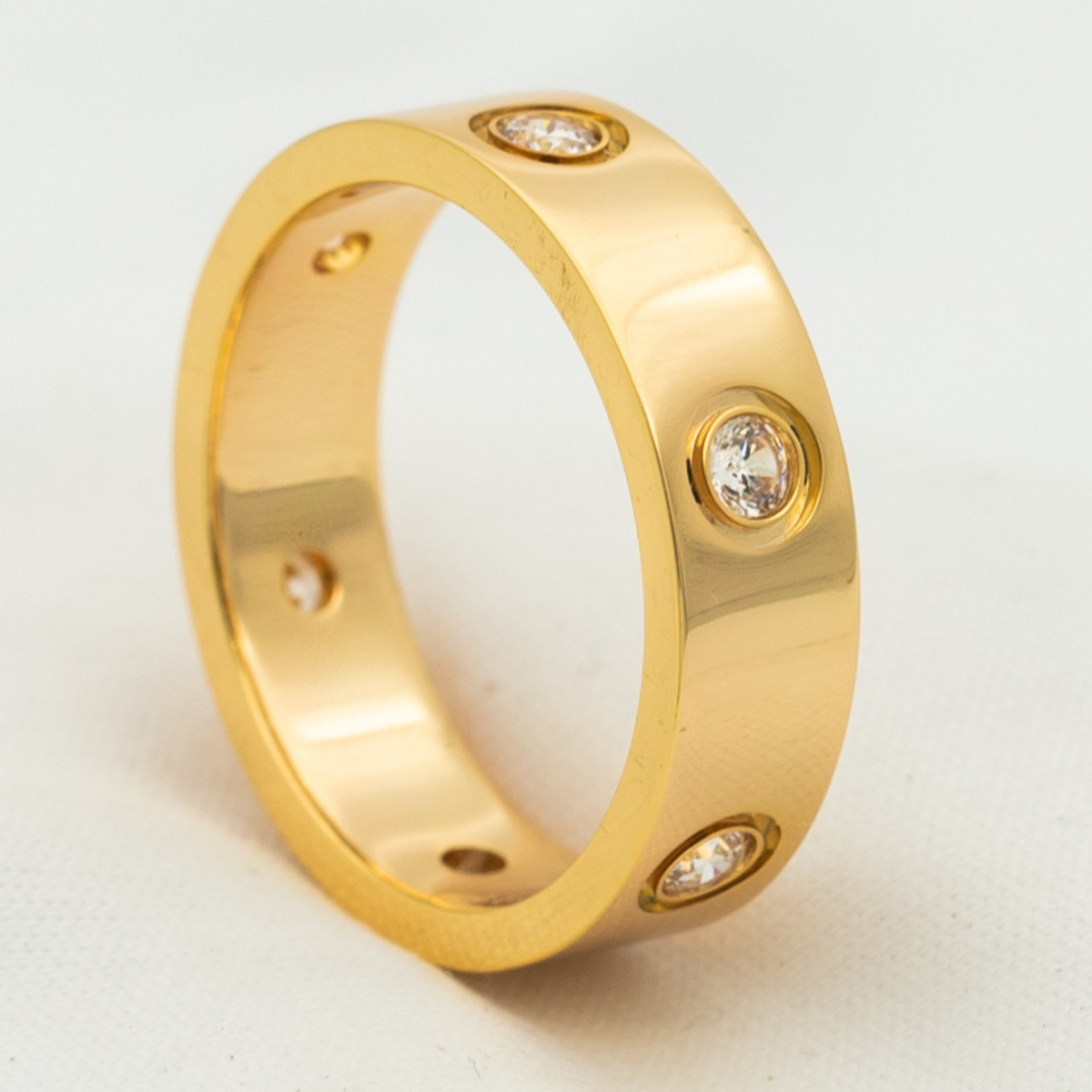 [VA]LOVE RING 5,5 MM 6 DIAMANTEN ROSÉGOLD