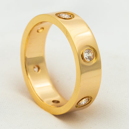 [VA]LOVE RING 5.5MM 6 DIAMONDS PINK GOLD