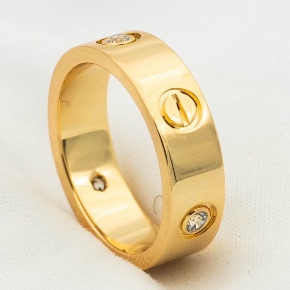 [VA]LOVEリング 5.5MM 3ダイヤモンド ピンクゴールド
