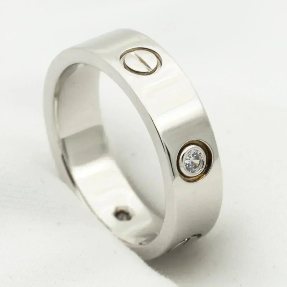 [VA]LOVE RING 5.5MM 3 DIAMONDS SILVER
