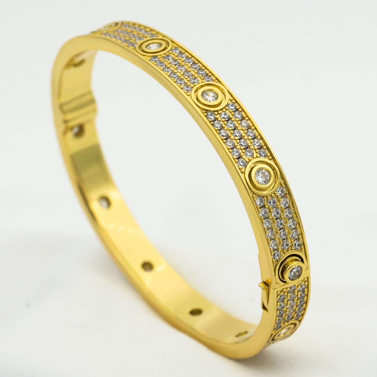 [VA]LOVE ARMBAND 6,1 MM MIT DIAMANT-PAVÉ 10 GROSSE DIAMANTEN
