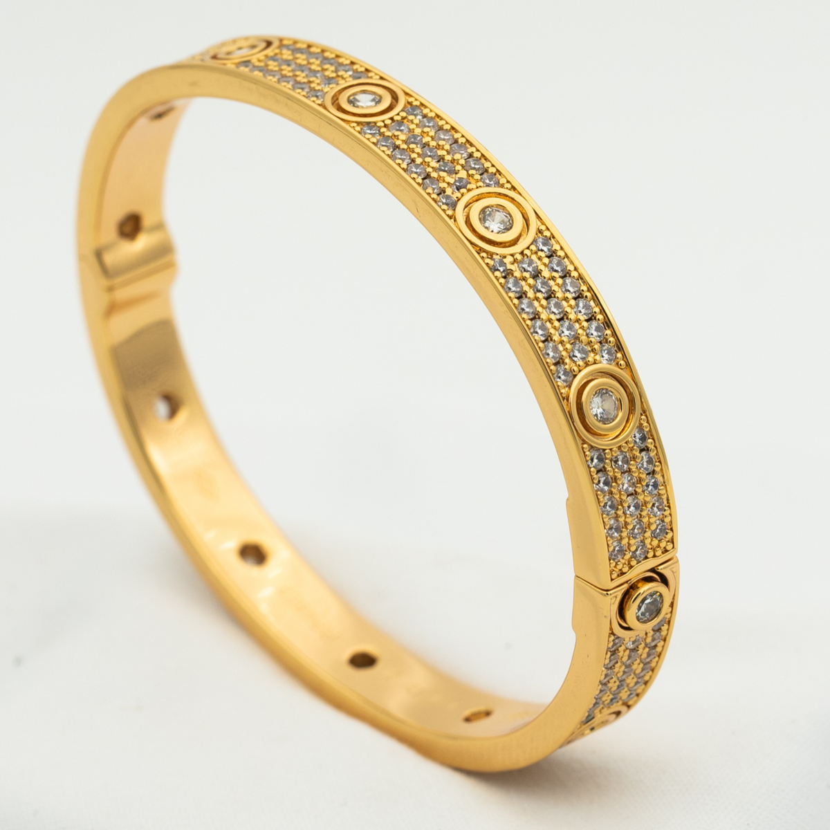 [VA]LOVE ARMBAND 6,1 MM MIT DIAMANT-PAVÉ 10 GROSSE DIAMANTEN