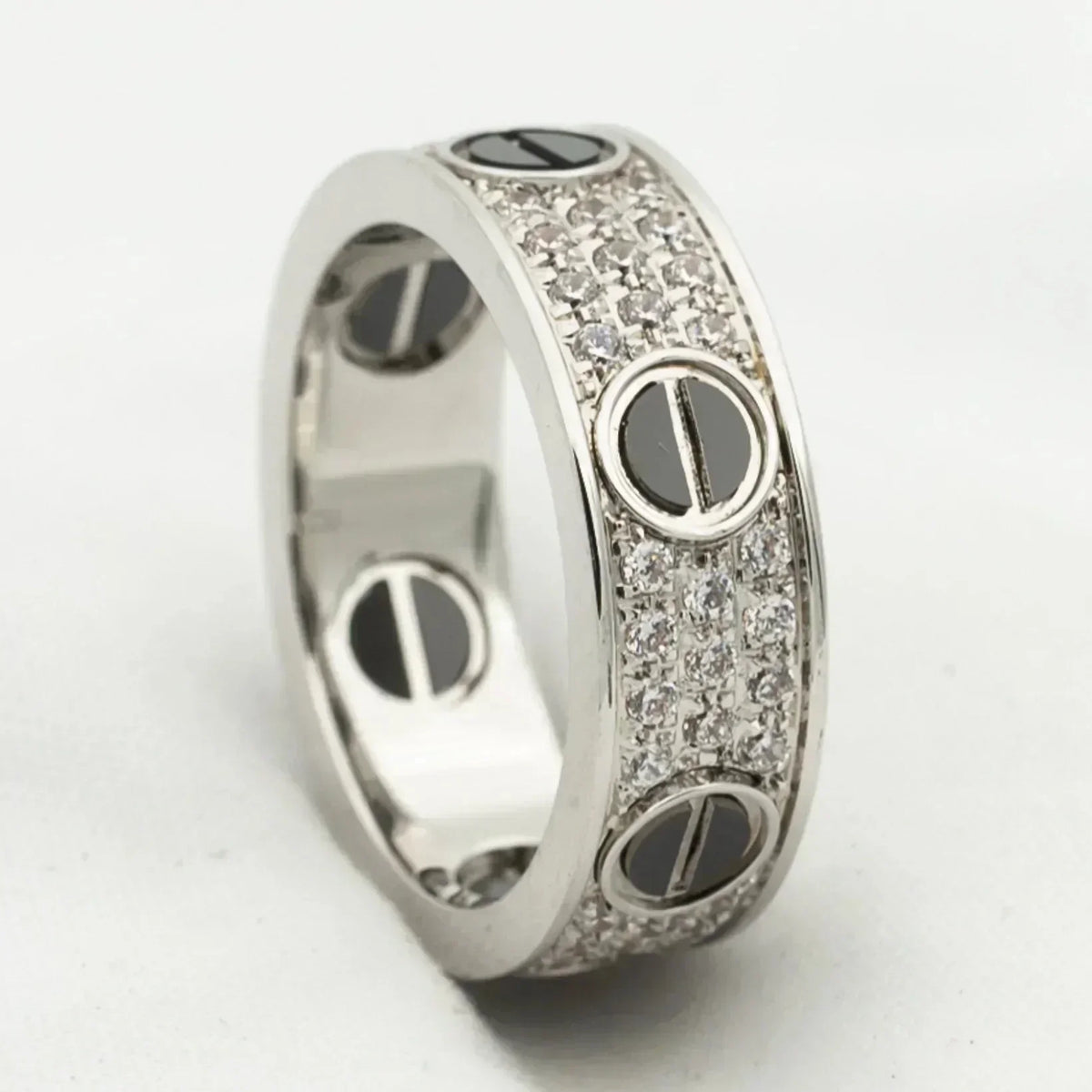 [VA]LOVEリング 5.5MM ダイヤモンドパヴェ セラミック