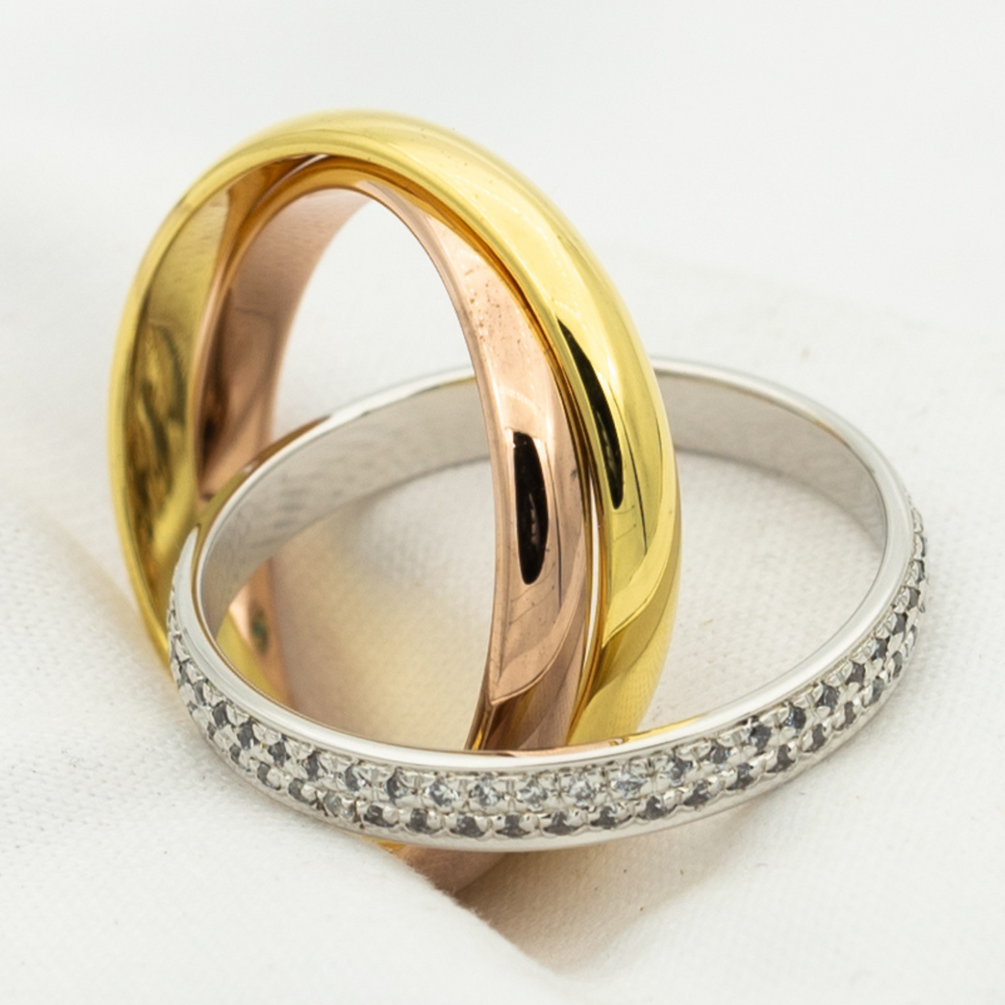 [VA]TRINITY-RING GOLD ROSÉGOLD SILBER DIAMANTEN