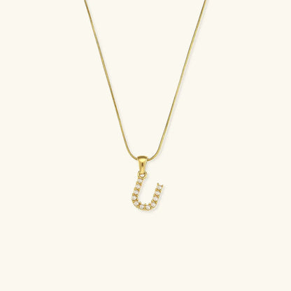 [VA]Augustine Initial Letter Pearl Necklace