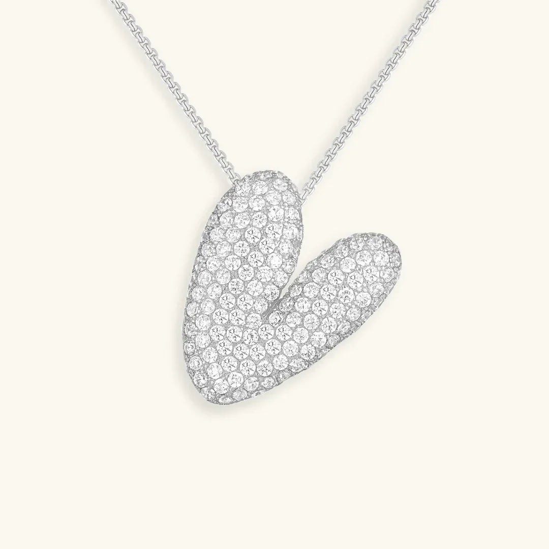 [VA]Bubble Initial Diamond Necklace