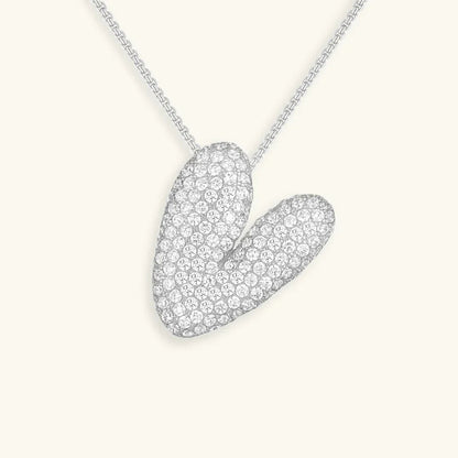 [VA]Bubble Initial Diamond Necklace