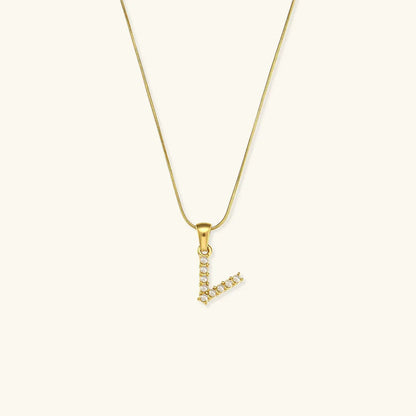 [VA]Augustine Initial Letter Pearl Necklace