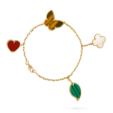[VA]LUCKY SPRING 5-MOTIV-ARMBAND IN GOLD