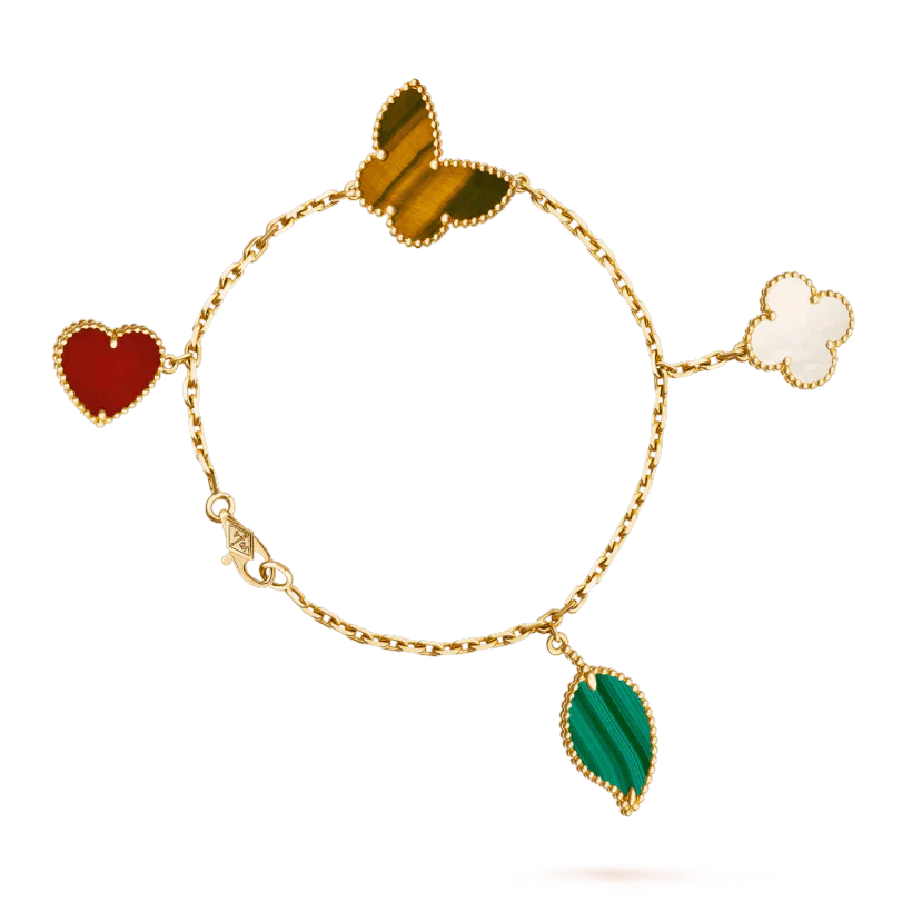 [VA]LUCKY SPRING 5-MOTIV-ARMBAND IN GOLD