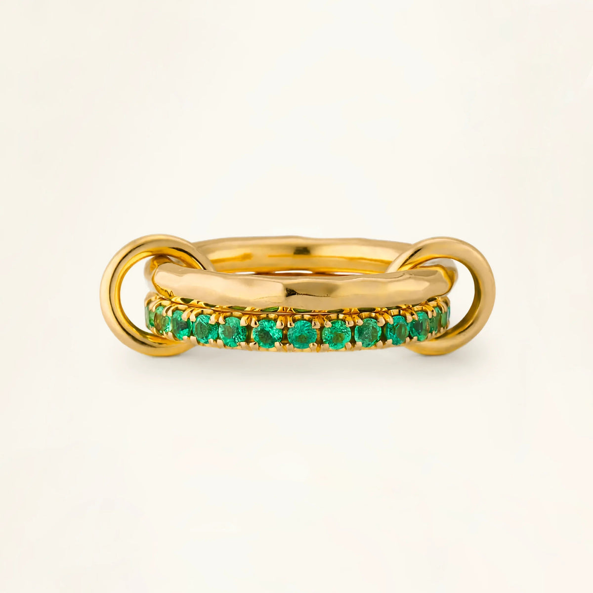 [VA]Viridian Ring mit gestapelten Diamanten
