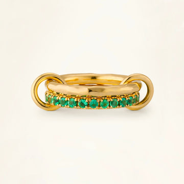 [VA]Viridian Ring mit gestapelten Diamanten