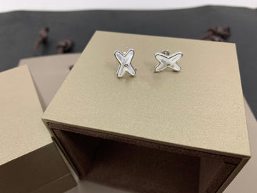 [VA]WEISSE MOP-SILBER-DIAMANT-OHRRINGE
