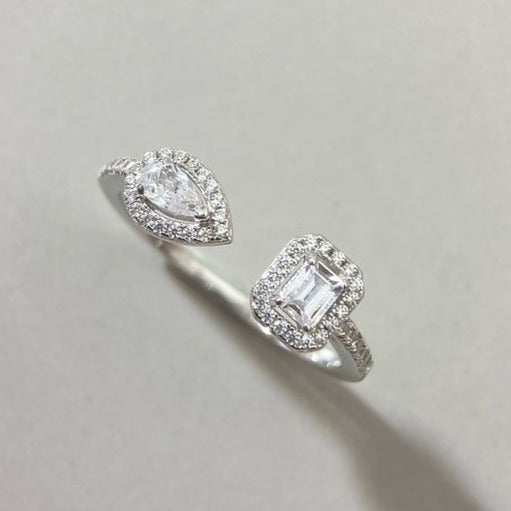 [VA]My Twin Toi & Moi Silver Diamond Ring