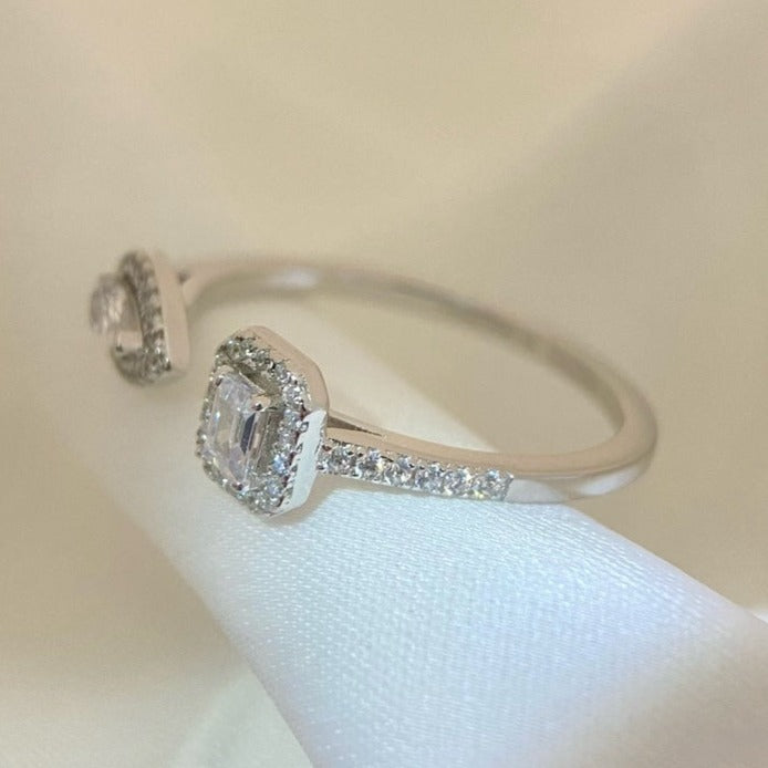 [VA]My Twin Toi & Moi Silver Diamond Ring