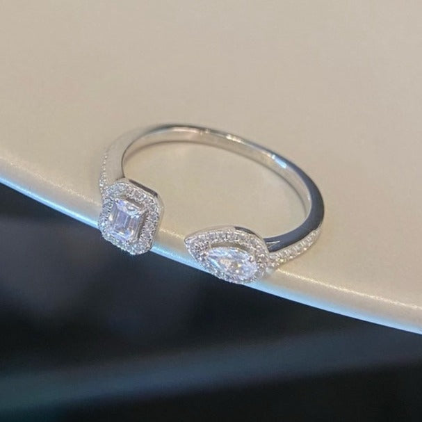 [VA]My Twin Toi & Moi Silver Diamond Ring