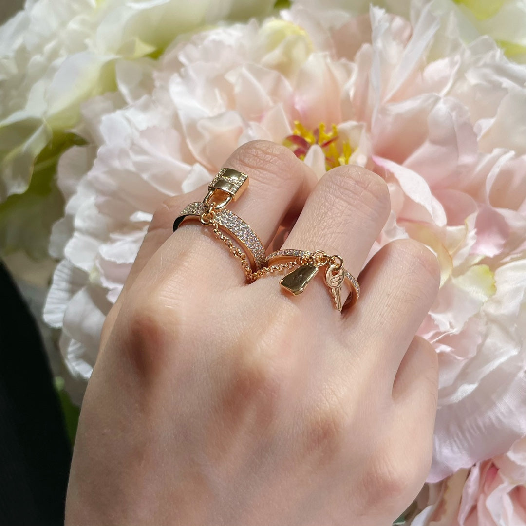 [VA]HM KELLY CLOCHETTE DOPPELRING IN MIT DIAMANTEN
