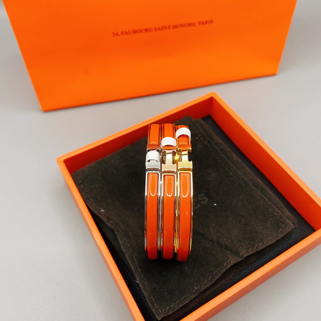 [VA]KLASSISCHES HM CLIC ROTES 8MM EMAILLE-ARMBAND