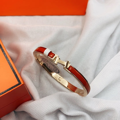 [VA]CLASSIC HM CLIC RED 8MM ENAMEL BRACELET