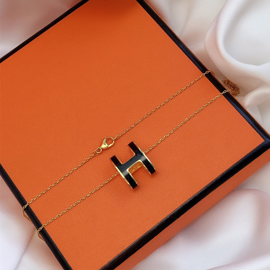 [VA]HM CLIC SCHWARZE EMAILLE GOLDKETTE