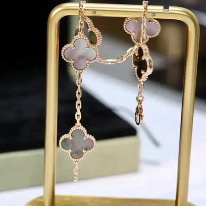[VA]LUCKY CLOVER 5-MOTIF BRACELET - GREY MOTHER-OF-PEARL COLLECTION