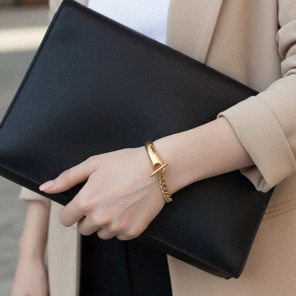 [VA]Myrna Gliederketten-Armreif in Gold