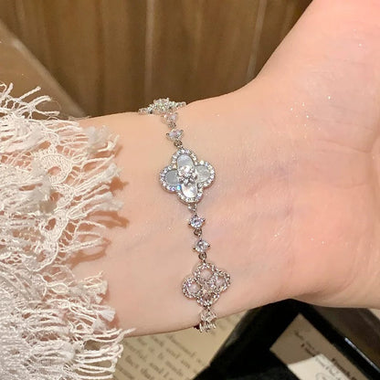 [VA]CLOVER 5 MOTIF PINK BLUE RED WHITE BRACELET