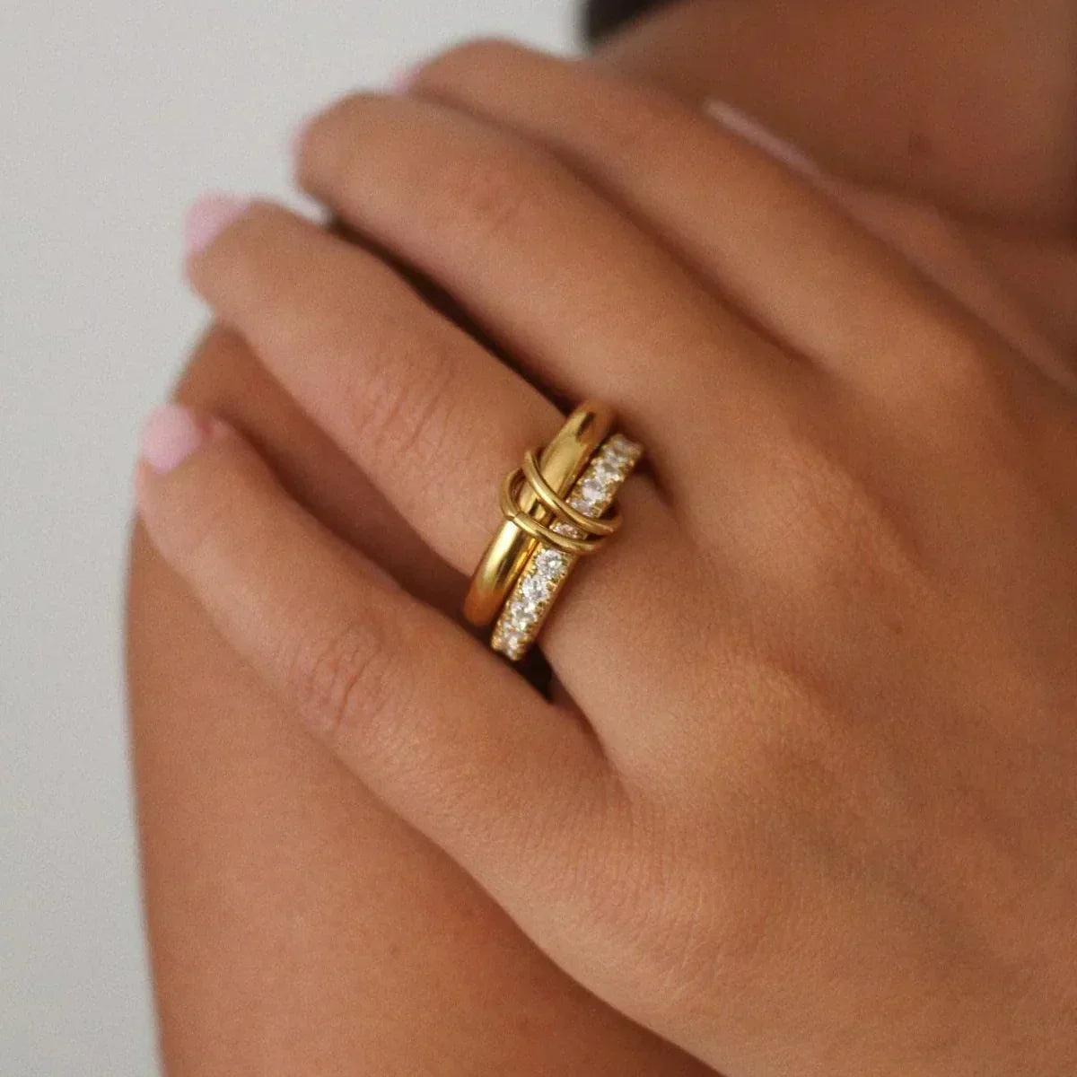 [VA]Alison Stacked Diamond Ring