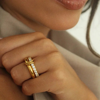 [VA]Alison Stacked Diamond Ring