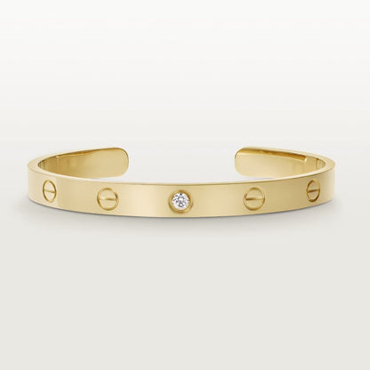 [VA]LOVE BRACELET 6.1MM 1 DIAMOND OPEN CUFF