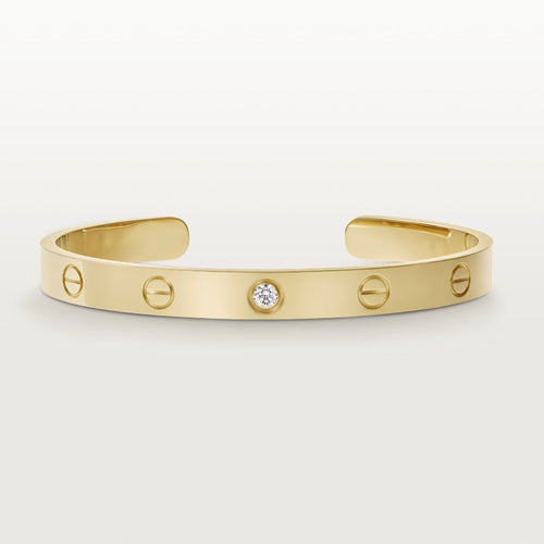 [VA]LOVE BRACELET 6.1MM 1 DIAMOND OPEN CUFF