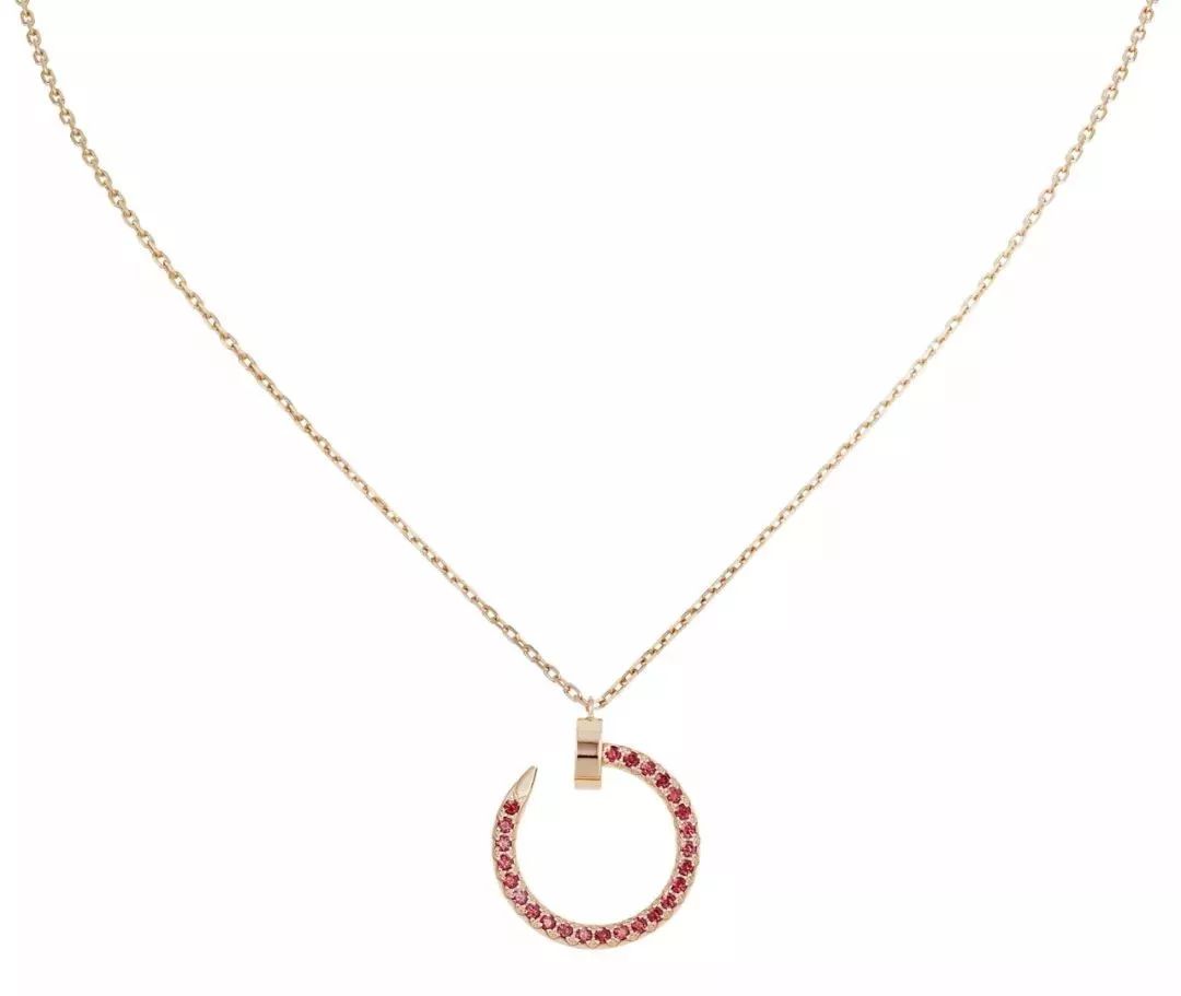 [VA]JUSTE HALSKETTE GOLD ROT DIAMANTEN