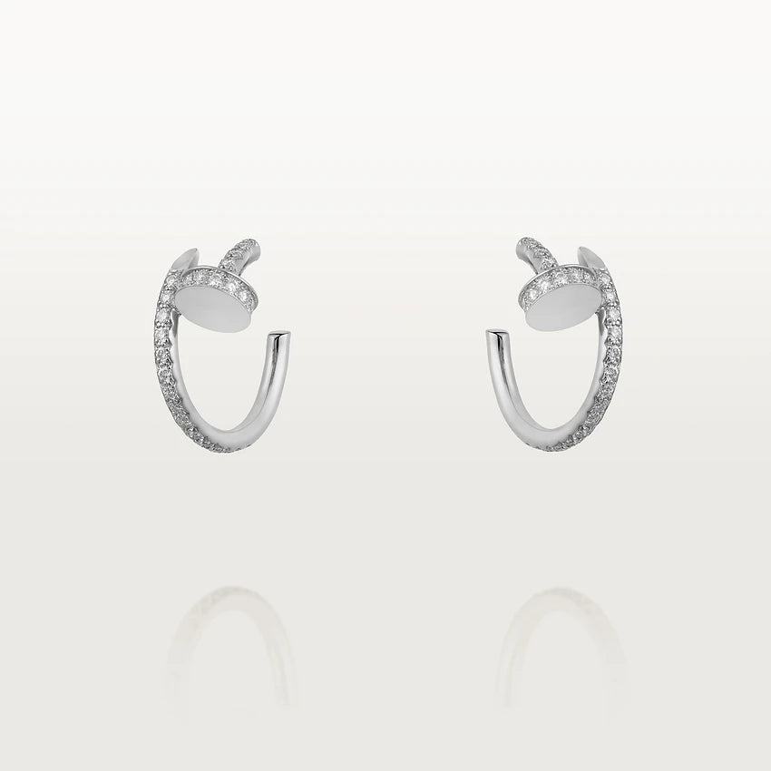 [VA]JUSTE EARRINGS 12.75MM SILVER DIAMOND