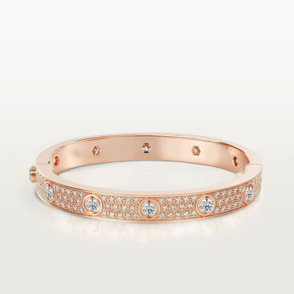 [VA]LOVE ARMBAND 6,1 MM MIT DIAMANT-PAVÉ 10 GROSSE DIAMANTEN