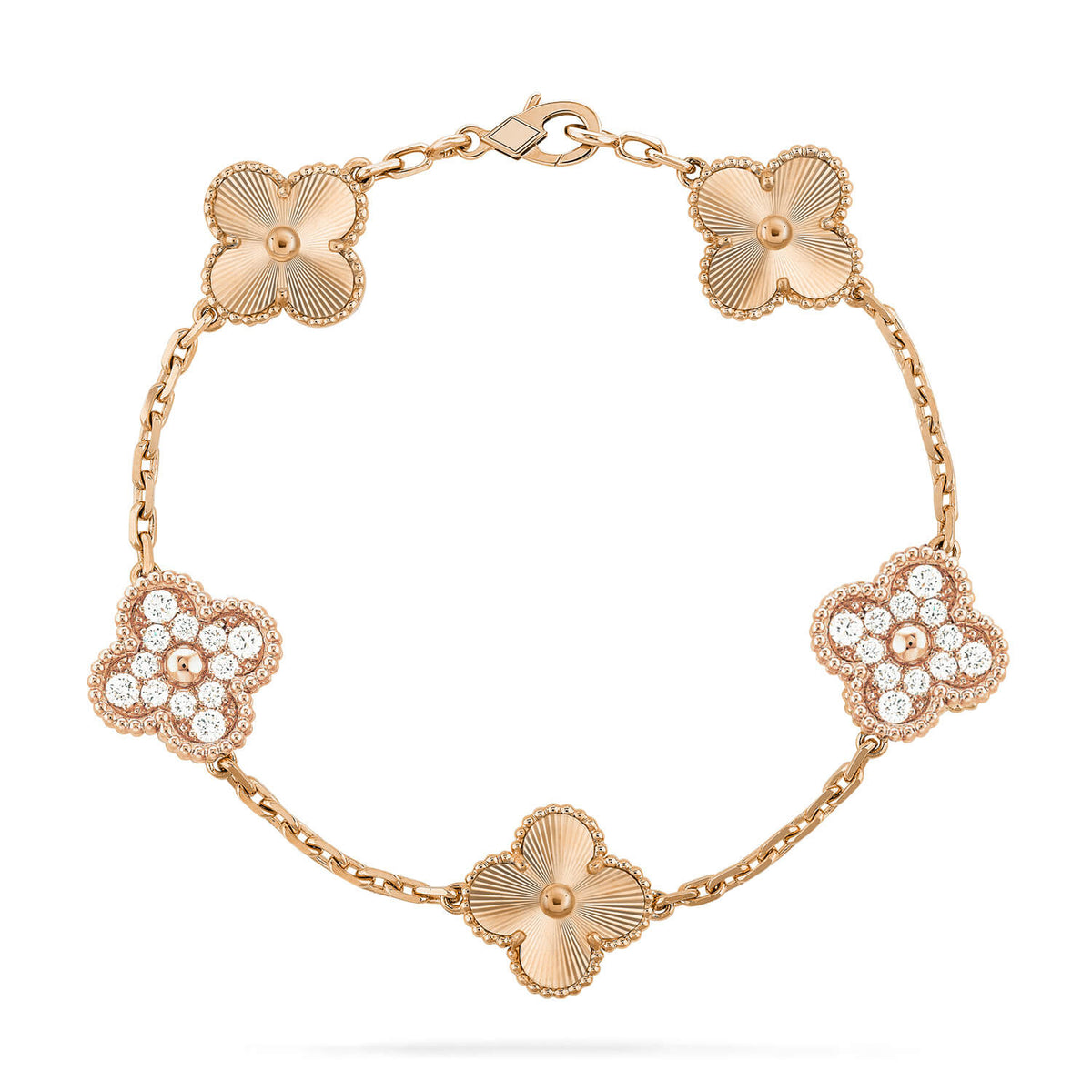 [VA]LUCKY CLOVER 5-MOTIF BRACELET - LASER COLLECTION