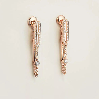 [VA]CHAINE CHAOS DIAMOND DROP EARRINGS