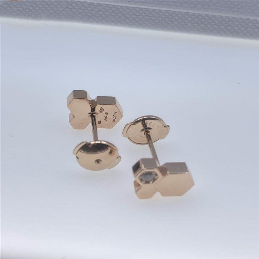 {"[VA]BEE LOVE PINK GOLD DIAMOND EARRINGS"}