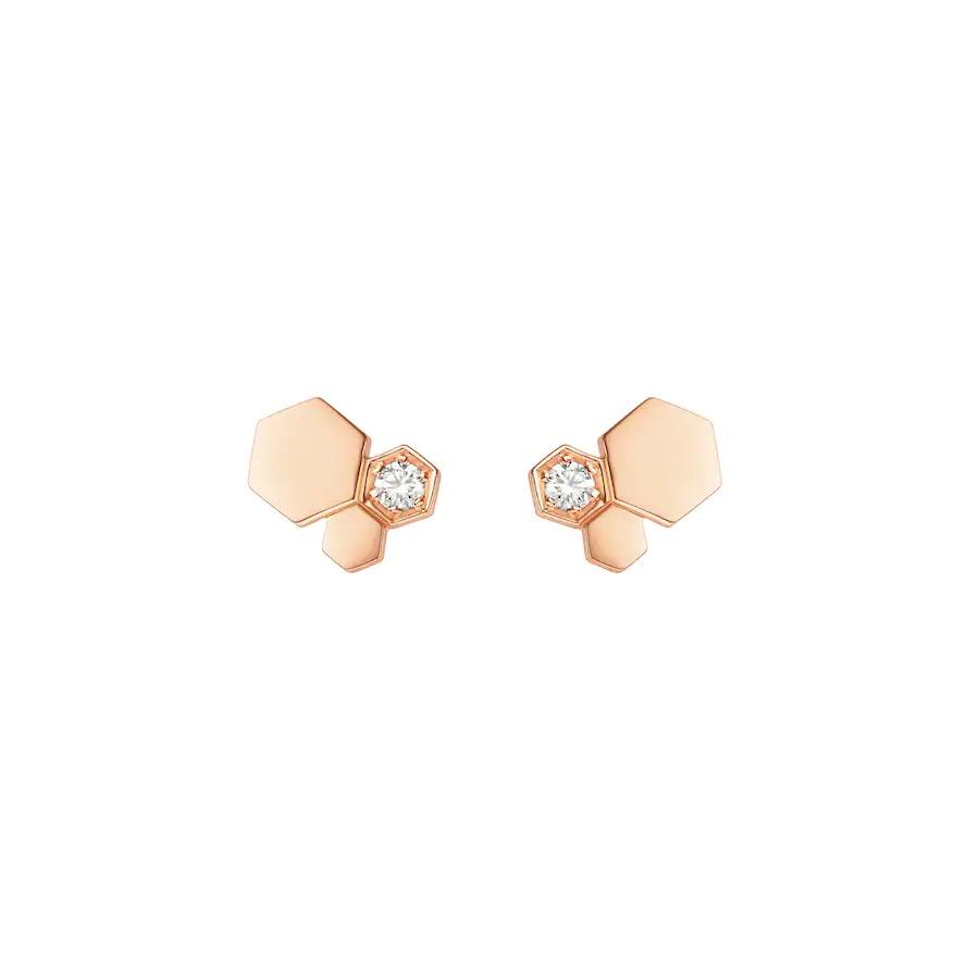 {"[VA]BEE LOVE PINK GOLD DIAMOND EARRINGS"}